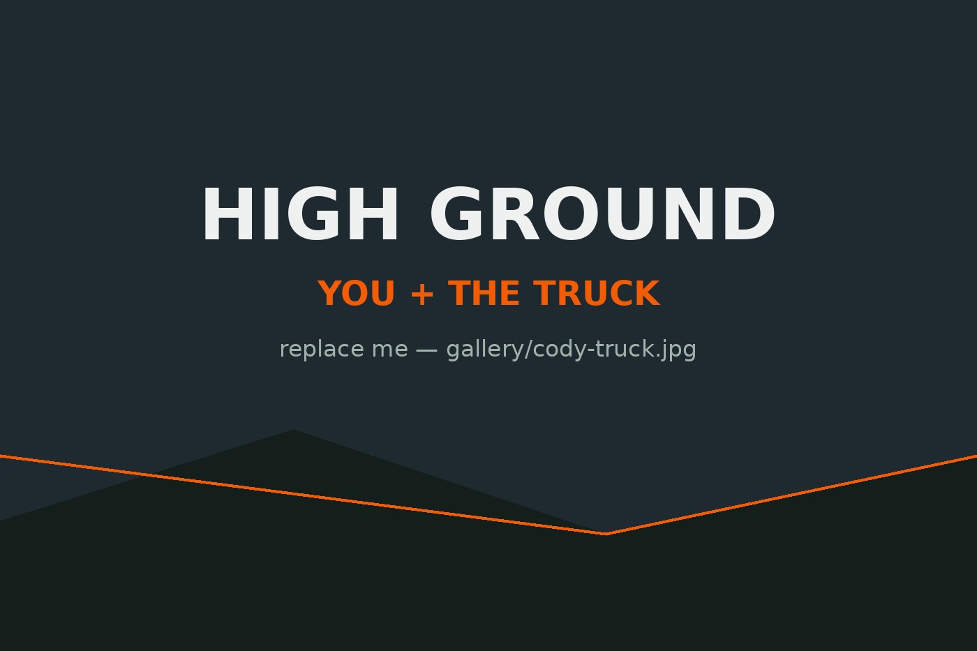 Cody Ford with the High Ground Property Care truck